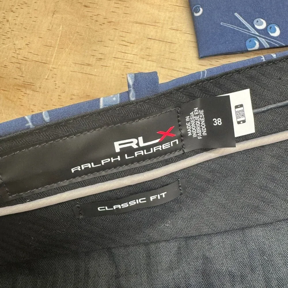 NEW RLX Ralph Lauren Golf Cypress Novelty Print Shorts Clubhouse Billards Sz 38